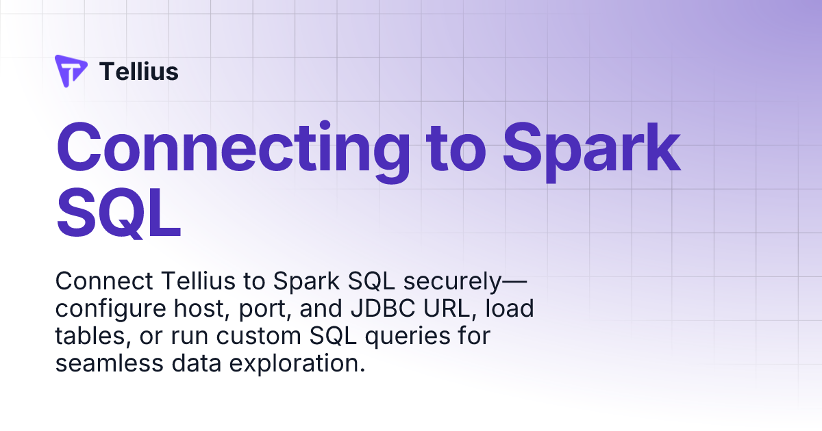 Connecting to Spark SQL | Tellius